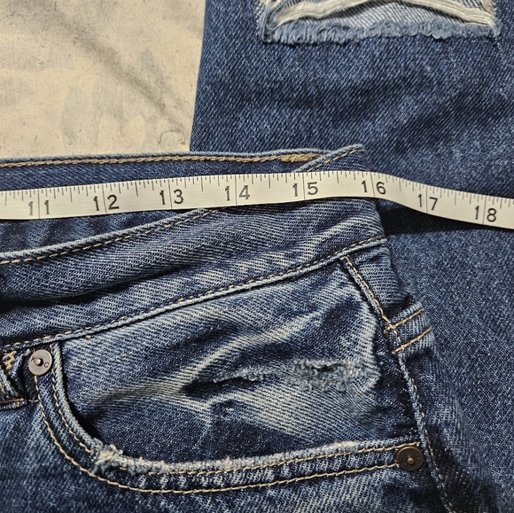 Kancan dark wash distressed jeans! - Picture 5 of 7